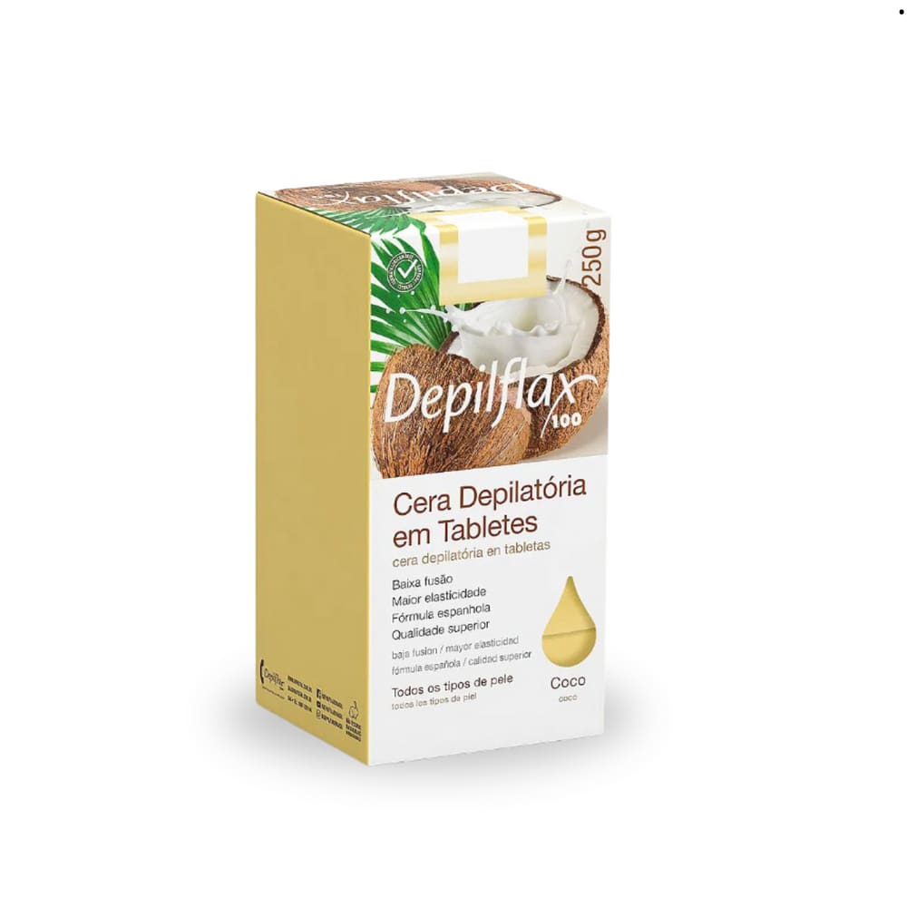Cera Depilflax Tabletes Coco 250g