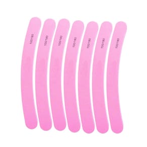 Kit 6Un Lixa Rosa Buffer Reta Alongamento Polir 100/180