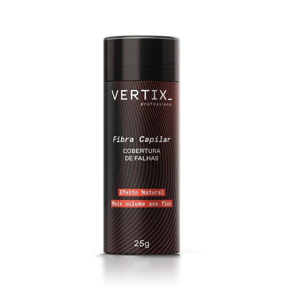 Fibra Capilar Para Cabelos Castanho Medio 25g - VERTIX