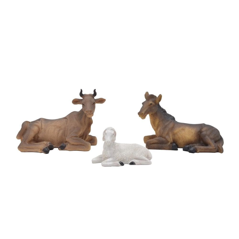 Mix De Animais Para Presépio De Resina Natal Reposição 12Cm
