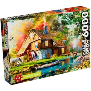 Quebra Cabeça Puzzle 6000 Peças Moinho no Outono Grow