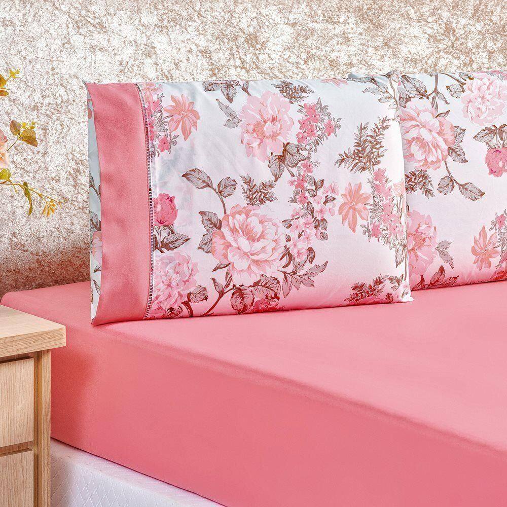 Jogo De Cama Micropercal 200 Fios Naturale King 03 Peças Serene