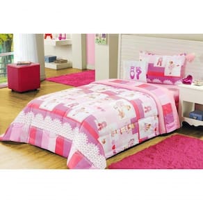 Edredom Estampado Infantil Kids Solteiro 01 Peça Balet