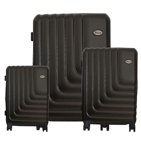 Conjunto de Malas de Viagem Abs Expansível Ika Flex Cadeado Tsa Rodas Duplas 3pcs- Grafite, P/m/g