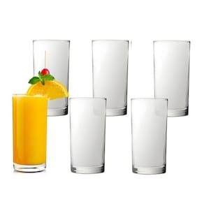 Jogo De 6 Copos De Vidro Londres 240Ml Agua Suco Praticasa