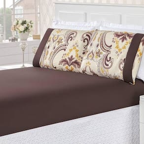 Jogo De Cama Micropercal 200 Fios Naturale Queen 03 Peças - Dhalia