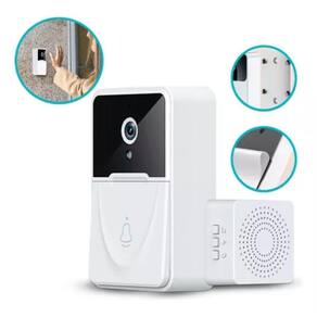 Campainha Com Câmera Wifi Sem Fio À Prova D`Água Recarrega