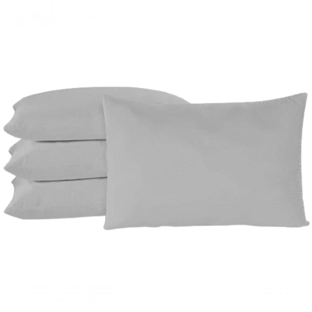 Fronha Travesseiro Quarto Sala Algodão Percal 150 Fios 02 Un Cor:cinza