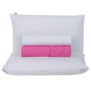 Jogo De Lençol Casal Padrão Home Style 180 Fios 4 Peças - Polka Pink