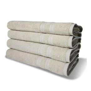 4 Toalhas Banho 430g/m² Grossa 80x150cm Lisboa Bege