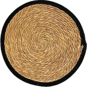 Lugar Americano Rústico Colors Fibra Natural 38cm Preto