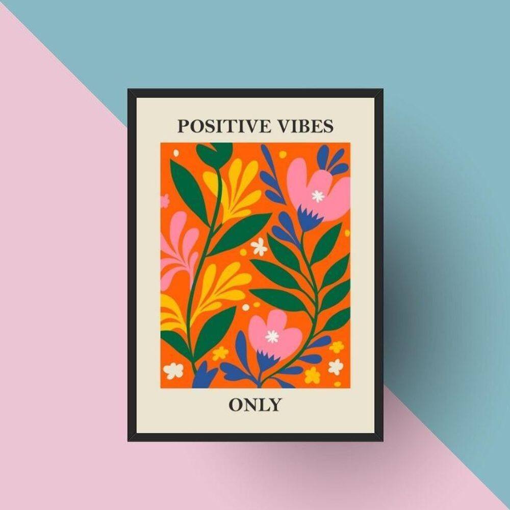 Quadro Matisse Positive Vibes 33X24Cm