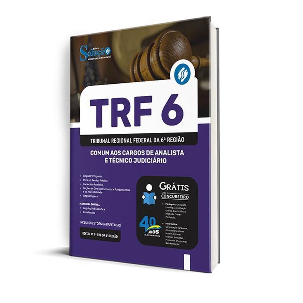 Apostila Trf 6 2024 Comum Aos Cargos Analista E Técnico