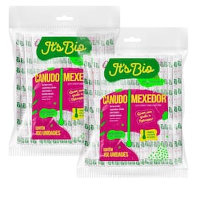 Kit 2 Canudo Mexedor Formato Colhers It`S Bio 200 Un