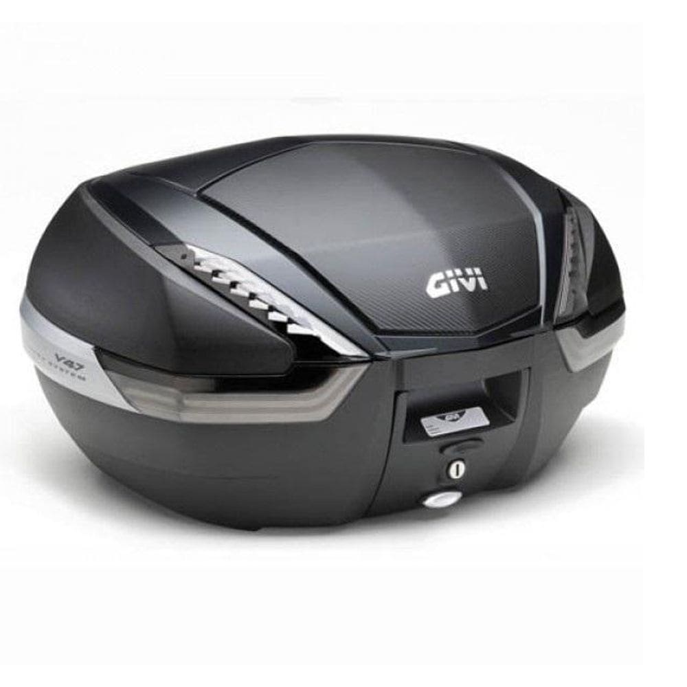 Combo Bau Givi V-47 Carbon + Suporte Scam + Base Ducati M5