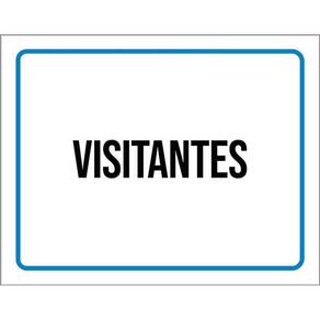 Placa Ambiente Sinalização Setor Visitantes 36X46