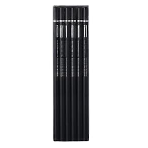 Kit 6 Lapis Pintura Desenho Profissional Base De Oleo Preto