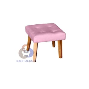 Puff Banqueta Decorativa Glamour Dubai Com Pés Quadrado