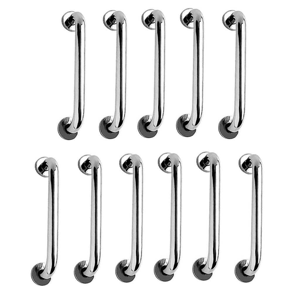 Alça de Apoio 30cm Barra Inox Kit 11 Unidades Idoso Banheiro Box Cadeirante Segurança Corrimao Acessibilidade Resistente Suporte