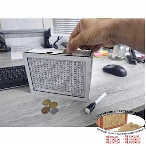 Cofrinho Cofre Guardar Dinheiro Woodbox Japones Poupança Bra