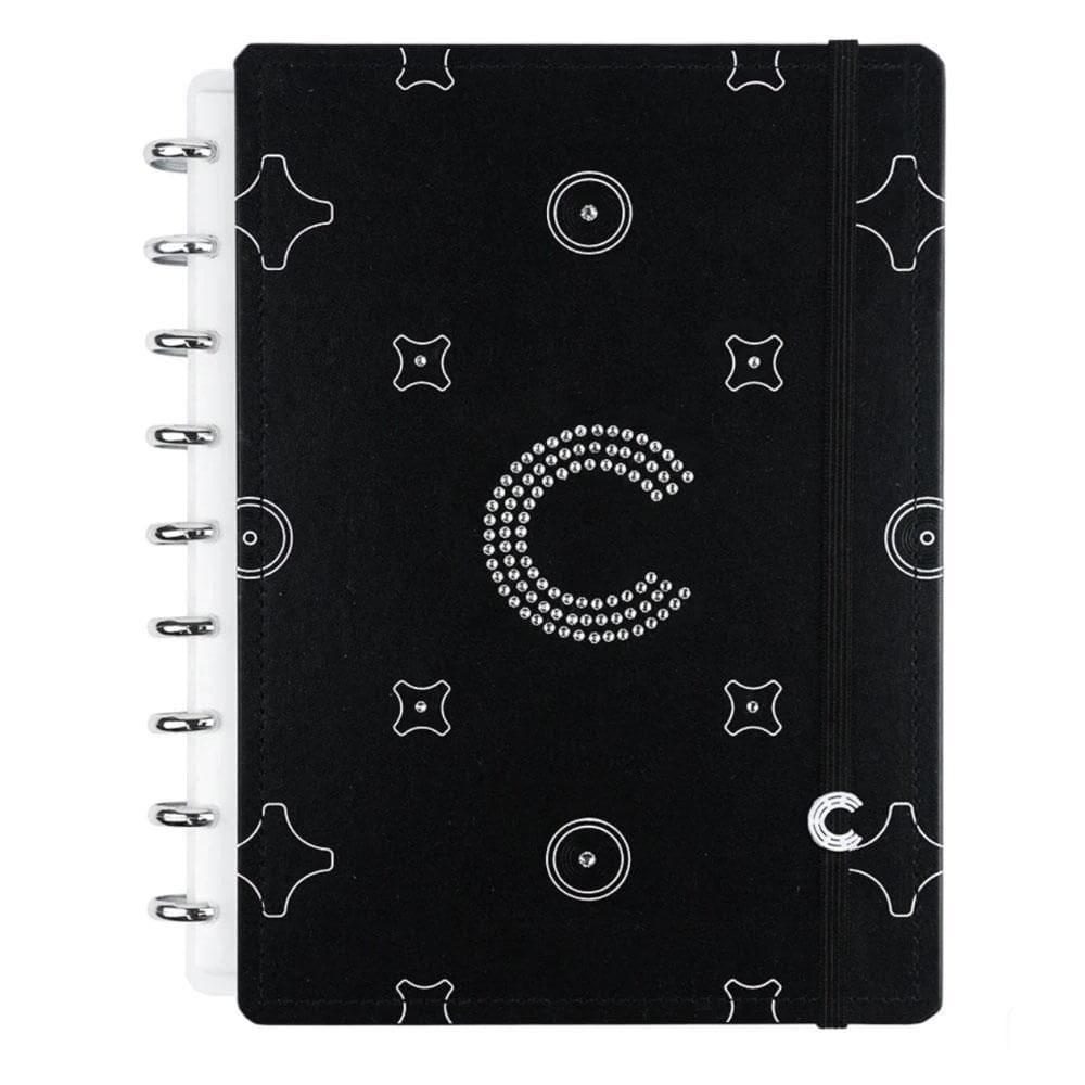 Caderno Inteligente Grande 80Fls Swarovski Black Cigd4350