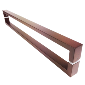 Puxador Portas Duplo Aço Inox Padrão Corten Greco 1,50 m para portas: pivotantes/madeira/vidro temperado/porta alumínio e portões