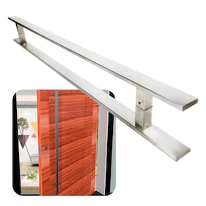 Puxador Para Portas Clean 1,5 m Aço Inox Escovado
