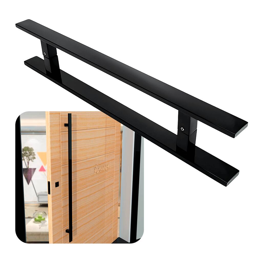 Puxador Para Portas Clean 50 cm Preto Fosco