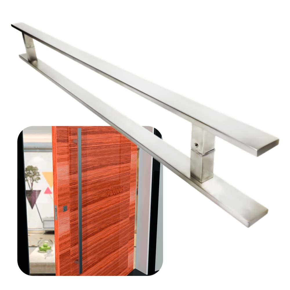Puxador Para Portas Clean 80 cm Aço Inox Escovado