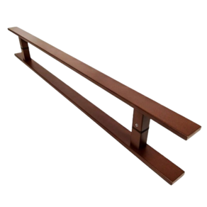 Puxador Portas Duplo Aço Inox Padrão Corten Clean 1,50 m para portas: pivotantes/madeira/vidro temperado/porta alumínio e portões