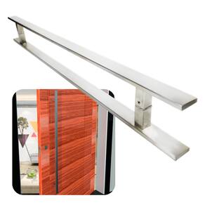 Puxador Para Portas Clean 60 cm Aço Inox Escovado
