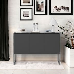 Buffet Elegante com 3 Portas Turim Preto Onix