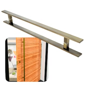 Puxador Para Portas Clean 40 cm Ouro Velho Antique