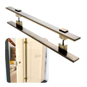 Puxador Para Portas Luma 40 cm Ouro Velho Antique