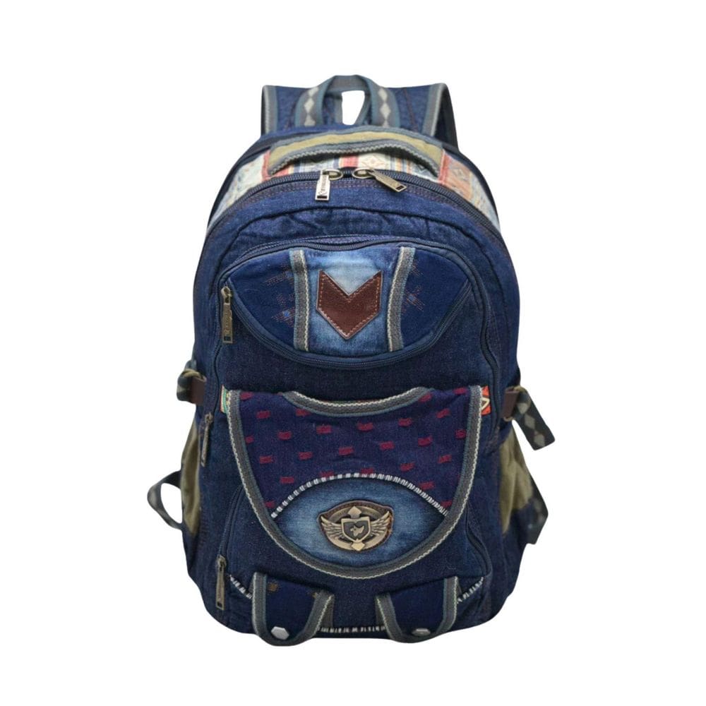 Mochila De Costas Jeans Style Bolsos 1631