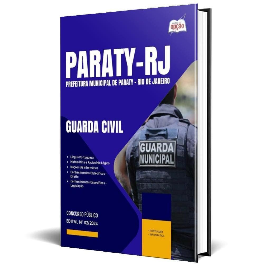 Apostila Prefeitura De Paraty Rj 2024 - Guarda Civil