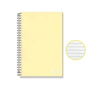 Caderneta 1/8 Tamoio Espiral 64Fls Amarelo Pastel C/5