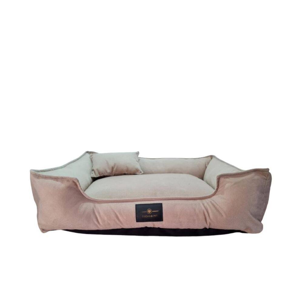Caminha Veludo Para Cachorro Cochilo Pet P 50Cmx40Cm Bege
