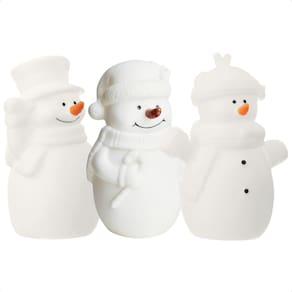 Kit 3 Enfeite Natal Boneco de Neve Led a Pilha Taschibra