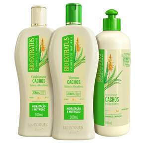 Kit Bio Extratus Cachos Shampoo Cond Finalizador 500Ml/G