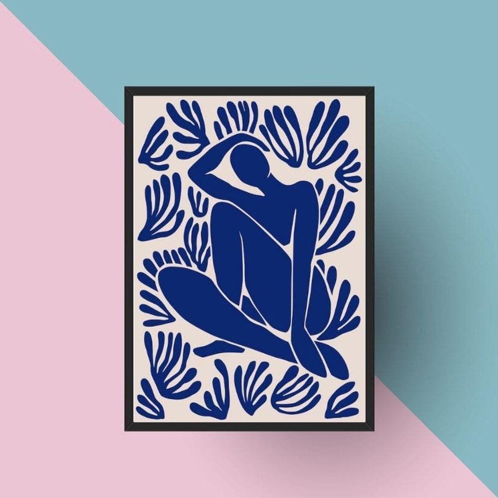 Quadro Matisse - Expressão Corpo Humano 33X24Cm - Com Vidro