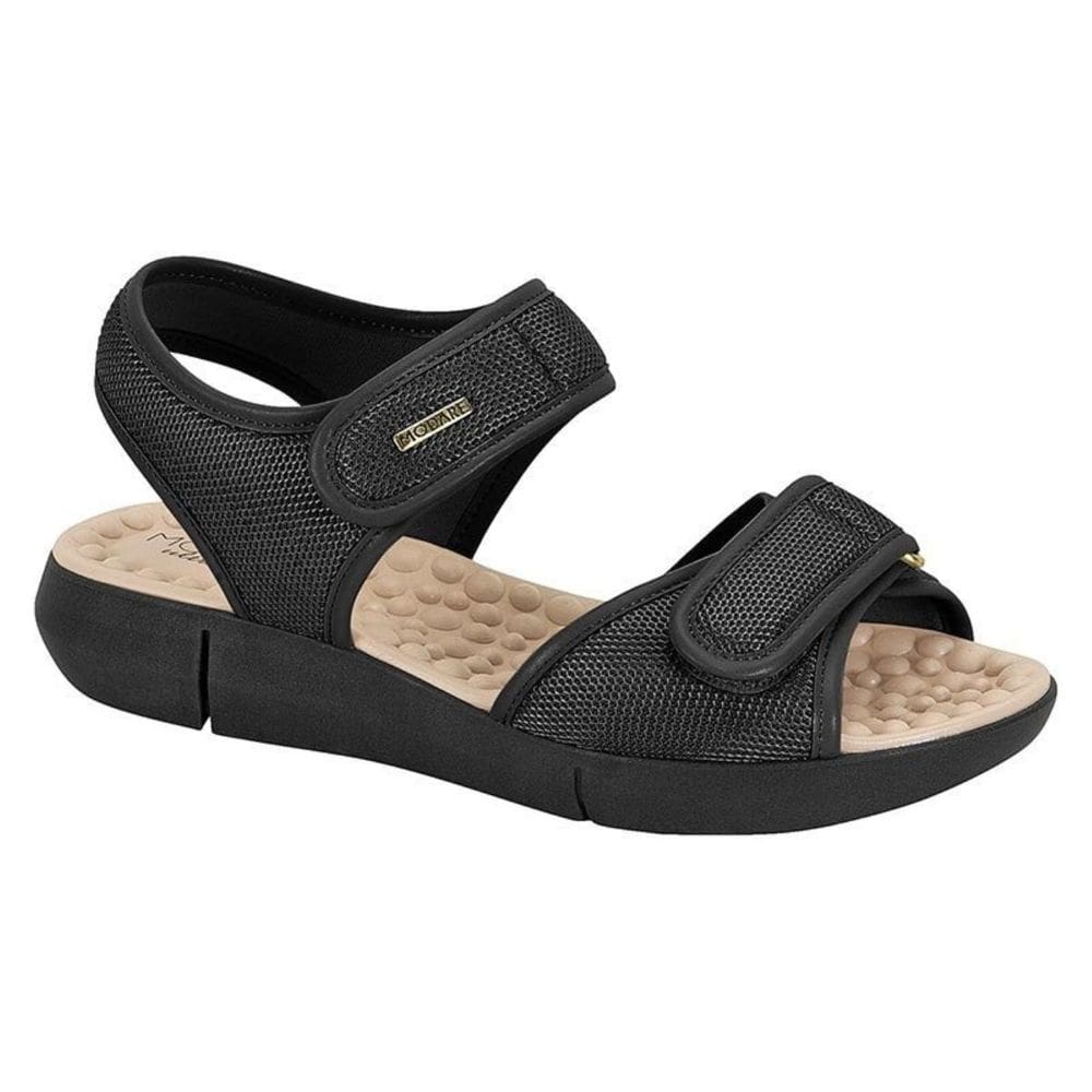 Sandália Modare Comfort Nylon Tech Feminina Preta