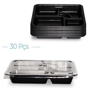 Kit C/40 Embalagem Descartável Obentô Para Sushi Com Tampa