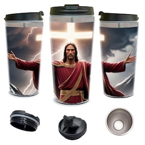 Copo Térmico Personalizado Jesus Cristo Senhor 450Ml Inox.