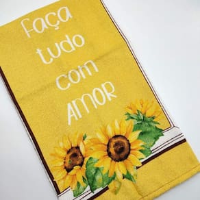 Pano De Copa Prata 45cm X 65cm Girassol 2