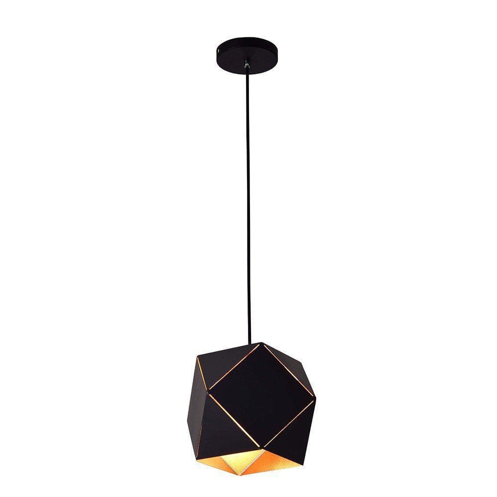 Pendente Faces Preto 100cm | Led | Alumínio