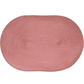 Kit 4 Americano Requinte Liso Para Mesa Oval 30x45cm Rosê