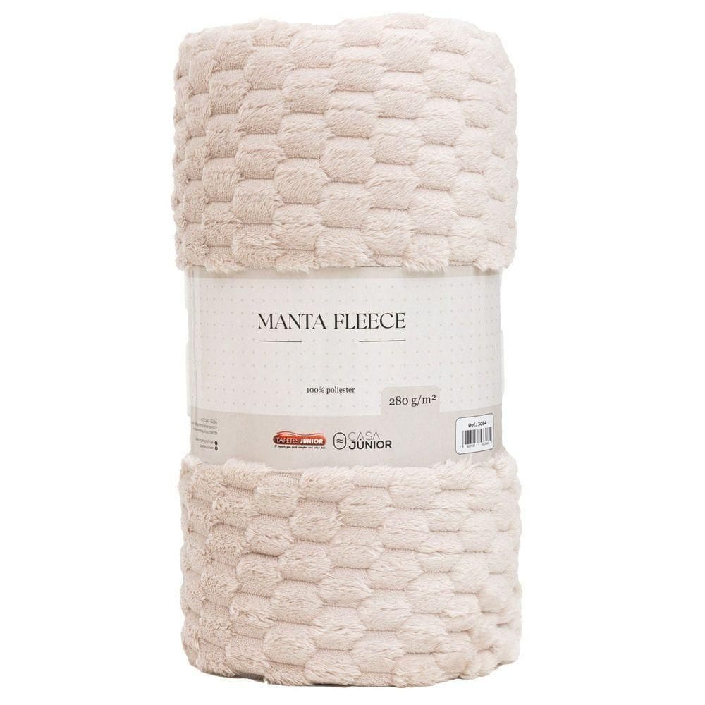 Manta Microfibra Fleece 280g-m² Cs Júnior Areia - Queen