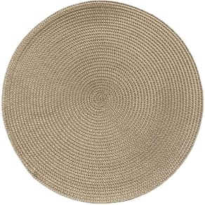 Kit 12 Americano Requinte Liso Para Mesa Redondo 38cm Palha