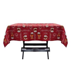 Toalha Mesa Oxford Estampado 1,50x1,50 4 Lugares Coffee